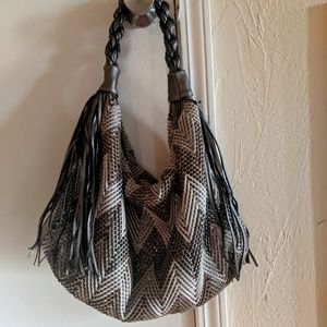 ❤️EUC gorgeous Big Buddha hobo fringe bag